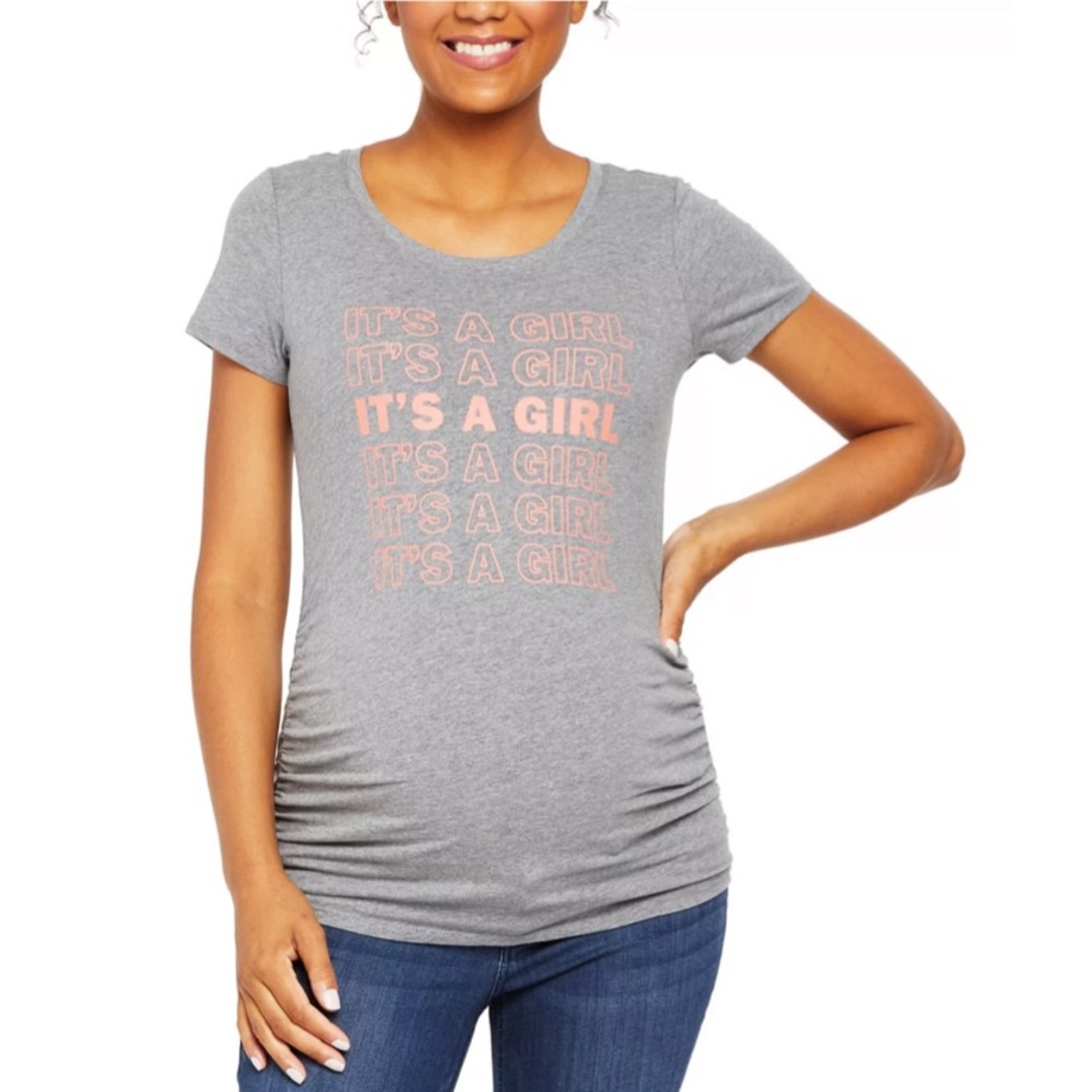 It's A Girl Graphic-Print Maternity T-Shirt
